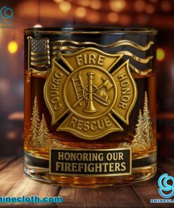 Honoring Our Firefighters Whiskey Glass Lmylnbs