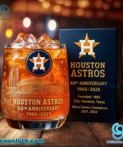 Houston Astros 60th Anniversary Whiskey Glass P8kctae