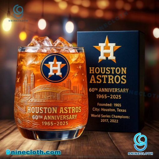 Houston Astros 60th Anniversary Whiskey Glass P8kctae