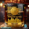 Houston Astros American Flag City Skyline Personalized Whiskey Glass jBFx4Zi