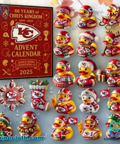 Kansas City Chiefs 66 Years Duck Advent Calendar 2025 BNvmYpf