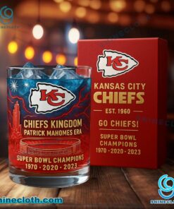 Kansas City Chiefs Patrick Mahomes Era Super Bowl Champions Whiskey Glass l7wThE2