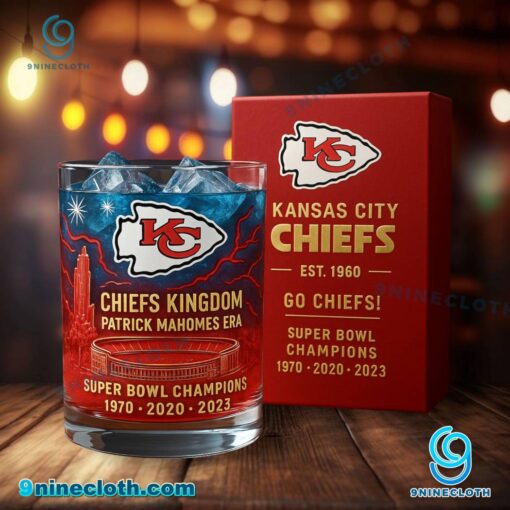 Kansas City Chiefs Patrick Mahomes Era Super Bowl Champions Whiskey Glass l7wThE2