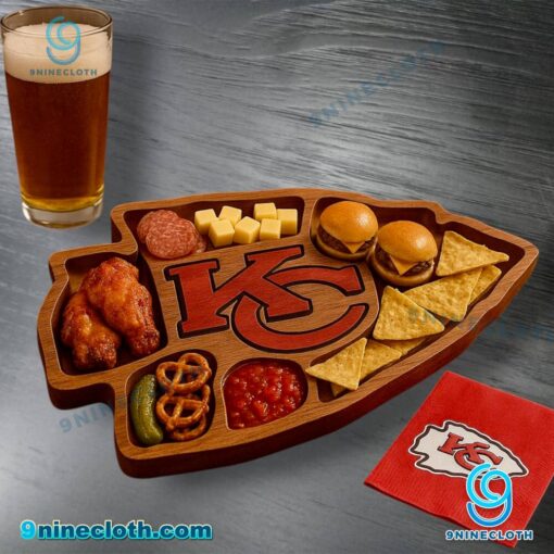 Kansas City Chiefs Wooden Charcuterie Board r7GvE5Y