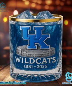 Kentucky Wildcats 144th Anniversary 1881-2025 Whiskey Glass EMQdxHj