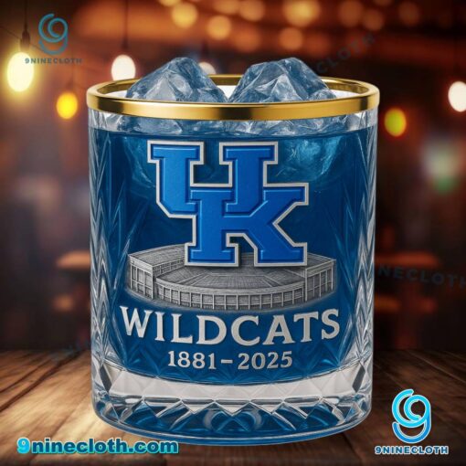 Kentucky Wildcats 144th Anniversary 1881-2025 Whiskey Glass EMQdxHj
