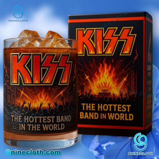 Kiss The Hottest Band In The World Whiskey Glass l6V4F8a