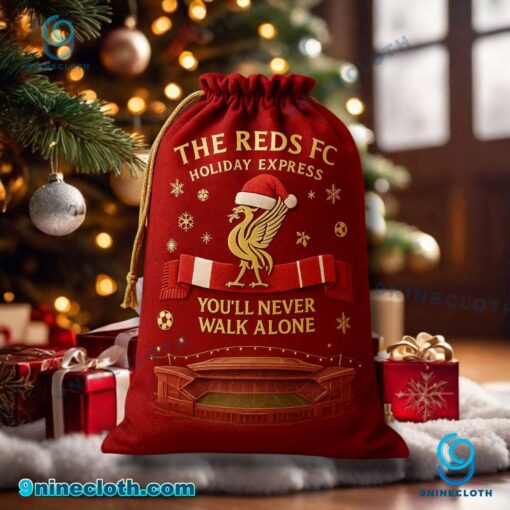 Liverpool The Reds Fc You'll Never Walk Alone Holiday Santa Sack QSyUAbW
