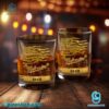 Los Angeles Dodgers American Flag City Skyline Personalized Whiskey Glass-b KVYQsjZ