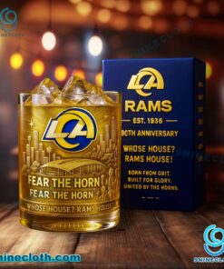 Los Angeles Rams Fear The Horn Whiskey Glass 5Zgjvnr