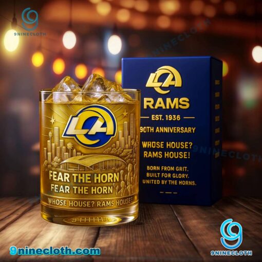 Los Angeles Rams Fear The Horn Whiskey Glass 5Zgjvnr