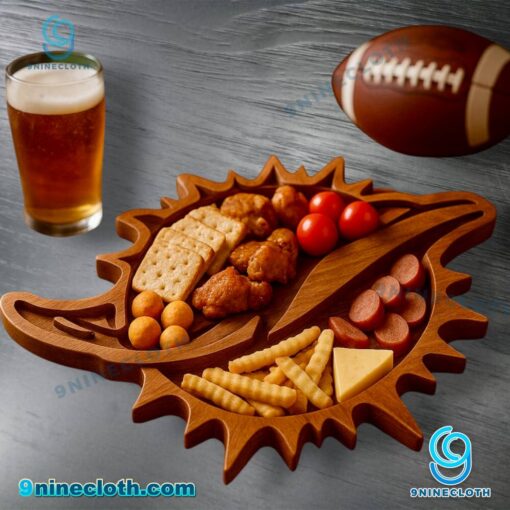 Miami Dolphins Wooden Charcuterie Board ChPU84x