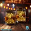 Miami Heat American Flag City Skyline Personalized Whiskey Glass-a 1GHUWEK