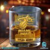 Miami Heat American Flag City Skyline Personalized Whiskey Glass-b BeTNgxJ