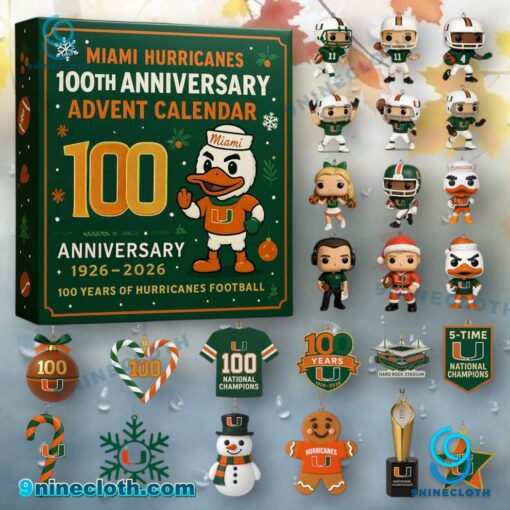 Miami Hurricanes 100th Anniversary Advent Calendar 2025 Pa35Zqc