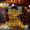 Miami Marlins American Flag City Skyline Personalized Whiskey Glass jB47C5Y