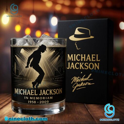 Michael Jackson In Memoriam 1958-2009 Whiskey Glass FPRxkAy