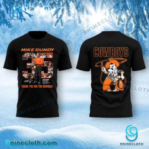Mike Gundy 35 Years Oklahoma State Cowboys Thank You For The Memories T-shirt 4QzMTuU