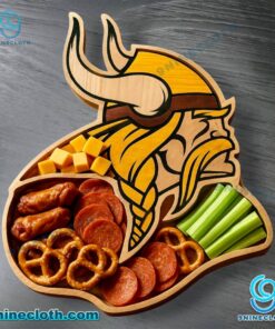 Minnesota Vikings Wooden Charcuterie Board bPTI1O4