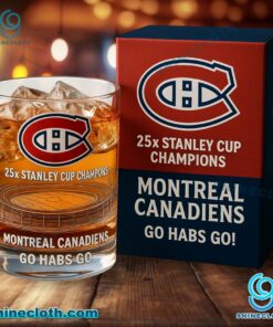 Montreal Canadiens 25x Stanley Cup Champions Whiskey Glass sOmW0yP