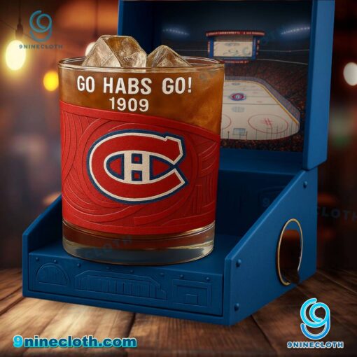 Montreal Canadiens Go Habs Go Whiskey Glass 05CKzt1