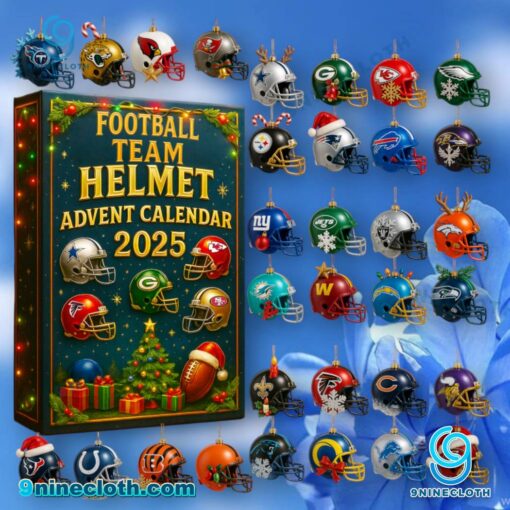 NFL Team Helmets Advent Calendar 2025 18UWbnY