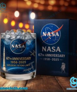 Nasa 67th Anniversary 1958-2025 Whiskey Glass UVWG9K3