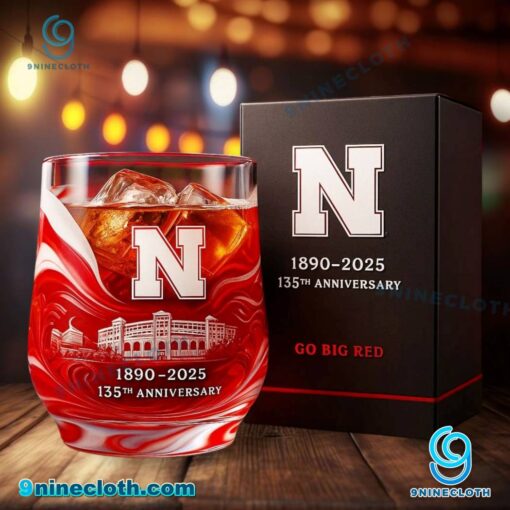 Nebraska Cornhuskers 135th Anniversary 1890-2025 Whiskey Glass 4FpRf8e