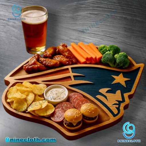 New England Patriots Wooden Charcuterie Board u74BVDb