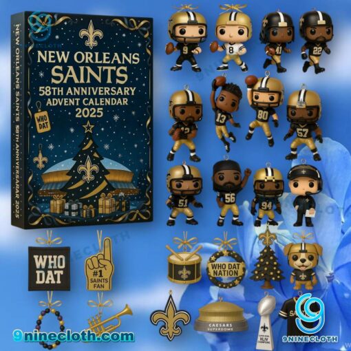New Orleans Saints 58th Anniversary Advent Calendar 2025 mIvlnZz