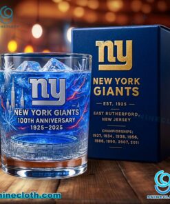 New York Giants 100th Anniversary 1925-2025 Whiskey Glass ApZ0C5Q