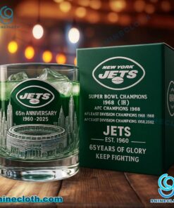 New York Jets 65th Anniversary Stadium Whiskey Glass 2jAPDa3