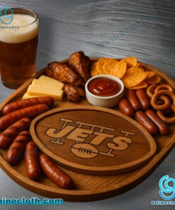 New York Jets Wooden Charcuterie Board QC7qJfA