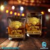 New York Knicks American Flag City Skyline Personalized Whiskey Glass-a J4kzhWr