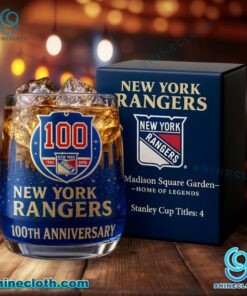 New York Rangers 100th Anniversary Whiskey Glass 52IBteg