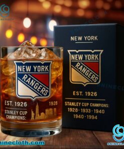 New York Rangers Stanley Cup Champions Whiskey Glass LQ8vXTW
