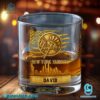 New York Yankees American Flag City Skyline Personalized Whiskey Glass-b 7YZgAc0