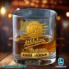 Oakland Athletics American Flag City Skyline Personalized Whiskey Glass-b GxKLfAz