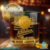 Oakland Athletics American Flag City Skyline Personalized Whiskey Glass YcuqBXW