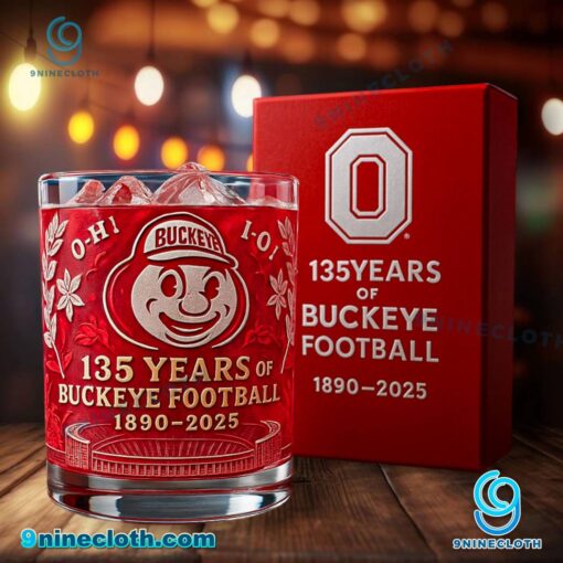 Ohio State Buckeyes 135 Years 1890-2025 Whiskey Glass TQpOAeg