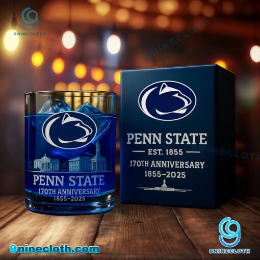 Penn State 170th Anniversary 1855-2025 Whiskey Glass FBNj7LX