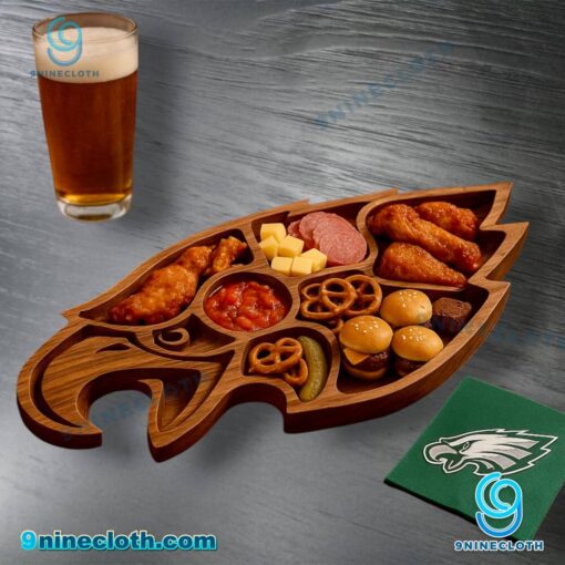 Philadelphia Eagles Wooden Charcuterie Board aH47yWv