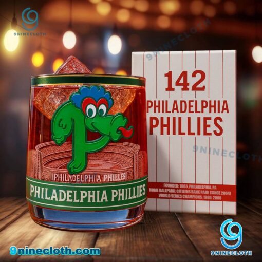 Philadelphia Phillies 142nd Anniversary Whiskey Glass gKTH2ua
