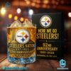 Pittsburgh Steelers 92nd Anniversary 1933-2025 Whiskey Glass 7k4RNbB