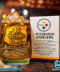 Pittsburgh Steelers Stadium Terrible Towel 50th Anniversary Whiskey Glass aGUnbT7