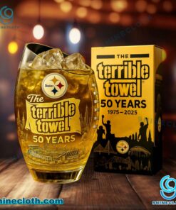 Pittsburgh Steelers The Terrible Towel 50 Years Glass 4s0U8PL