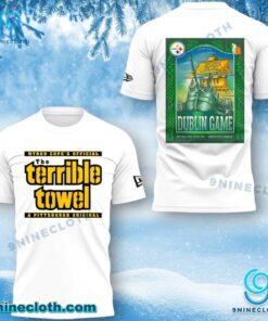 Pittsburgh Steelers The Terrible Towel Dublin Game 2025 T-shirt EeN5vZl