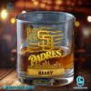 San Diego Padres American Flag City Skyline Personalized Whiskey Glass-a 9sAiYM0