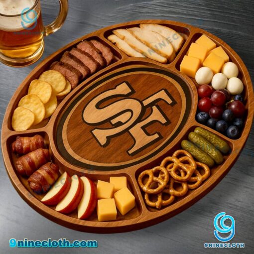 San Francisco 49ers Wooden Charcuterie Board Iljg8Bn