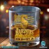 Seattle Mariners American Flag City Skyline Personalized Whiskey Glass-a WPYjr2t